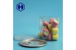 China Bulk Square 430ml clear PET Can for Peanut Nuts Leak Proof supplier