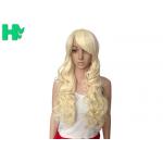 Natural Curly Long Synthetic Wigs Heat Resistant Fiber Tangle Free for sale
