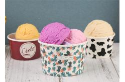 China UV Coating 100% Biodegradable Ice Cream Paper Cup With Cover supplier