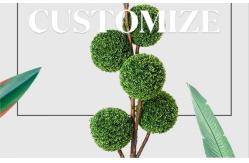 China Fire Proof S Shape Artificial Boxwood Plants For Decoration supplier