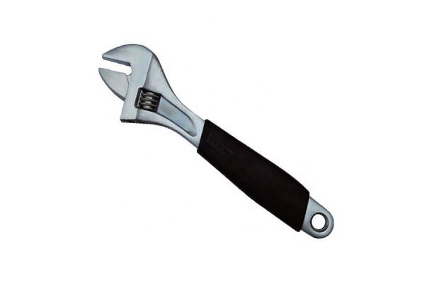 Customized Support ODM Carbon Steel Adjustable Wrench with Full Polish and PVC Handle