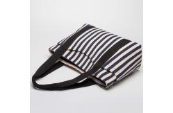 China Simple Stripe Diagonal Canvas Tote Bags Single Shoulder Bag supplier