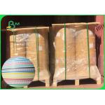 60GSM FDA Approved All Yellow Stripe Paper Harmless To Make Straw Paper