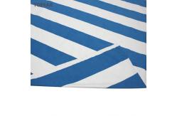 China Blue White Striped Microfiber Beach Towels Lightweight Super Absorption 160x80cm supplier