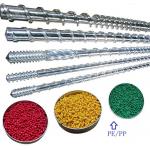 Bimetallic Screw Barrel For LDPE / HDPE / PP / PE / PVC Blowing Molding Machine  for sale