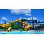 Outdoor Swimming Pool Children Play Equipment Fiberglass Water Slide in Park for sale