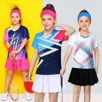 Cotton Sports Wear Clothing Tee Shirts Skirt Sets For Girls Children for sale