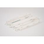Pointed 6x230mm Biodegradable PLA Straws With Paper Wrap Beverage Stores for sale