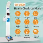 250v Ultrasonic Height And Weight Kiosk Body Fat Calculator Machine Led Screen for sale