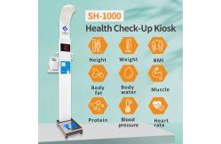 China 250v Ultrasonic Height And Weight Kiosk Body Fat Calculator Machine Led Screen supplier