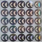 ID Card Moisture Proof Holographic Foil Stickers , 3D Holographic Stickers for sale