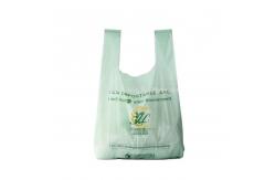 China Custom Logo Compostable Biodegradable Shopping Bag T Shirt 100micron supplier