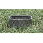 Strong Plastic Rattan Storage Boxes , Brown Rattan Storage Case