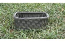 China Strong Plastic Rattan Storage Boxes , Brown Rattan Storage Case supplier