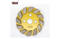 China M14 Hole 5 Inch Concrete Segmented Diamond Grinding Cup No 36 Grit 13cm supplier