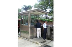 China Waterproof Rustproof Sentry Box , Entrance / Exit Factory Security Guard Booths supplier