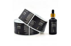 China Embossed Texture Adhesive Sticker Label For Cosmetic And Perfume Packaging Solution supplier