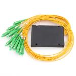 1x8 ABS Cassettes Fiber Optic Splitter Splice / Pigtailed SC APC Connector Box Type for sale