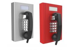 China Customized Grey Or Red Heavy Duty Analog / SIP Phone With LCD Display supplier