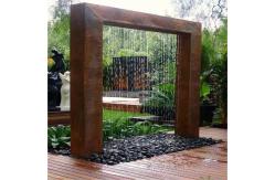 China Outside Backyard Corten Waterfall With Wooden Crate Packaging supplier