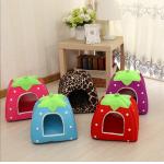 Hot Style  Cute Pet Strawberry Cat Bed Warm Dog for sale