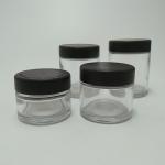 3oz Childproof Clear Containers Hemp Flowers Glass Jar CBD Flowers Jar for sale