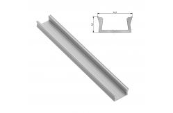 China Extrusion U Channel Strip LED Aluminium Profile 14mm With Light End Caps supplier