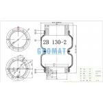 Cover Plate Industrial Air Spring 2B130-2 With Natural DIA. 130 MM MAX DIA.145MM for sale