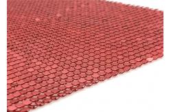 China Red Round Shape 6mm Decorative Wire Mesh Sequins Metal supplier