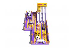 China Animals Theme Park Playground Inflatable Jumping Castle With Two Slides supplier