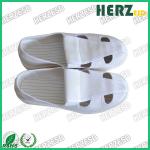 ESD Cleanroom Slipper Washable PVC Sole ESD Cleanroom Shoes , Anti Static Shoes White Color for sale
