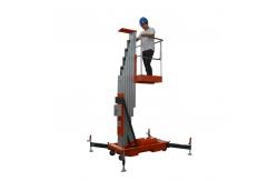 China Aluminum Alloy 10m Elevating Platform Single Vertical Mast Lifts For Hotel supplier