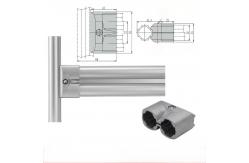 China DYJ28-A14 Lean Pipe Joint Aluminum Tube Connector Double Tube External Direct Head supplier