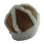Ladies top ball beanie Lamb Fur Winter Shearling Caps 6 Panel Hat for sale