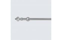 China 28mm Crystal Finial Extendable Metal Curtain Rod Set Adjustable Length supplier