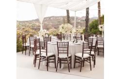 China Cushioned Modern Hotel Furniture White Gold Chiavari Chair For Wedding Event Banquet supplier