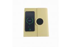 China A5 PU Phone Charger Notebook , Multi Function 8000mAh Notepad With Power Bank supplier