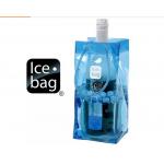 Security String Handle PVC Packaging Bags , Reusable Plastic Wine Cooler Bags for sale