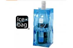 China Security String Handle PVC Packaging Bags , Reusable Plastic Wine Cooler Bags supplier