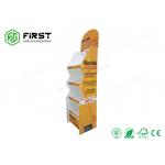 Custom Recyclable Glossy Printed Paper Cardboard Floor Display Shelf For Promotion