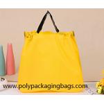 Gravure Printing 0.07mm Thickness LDPE Plastic Drawstring Shoes Packaging Bags With Handle