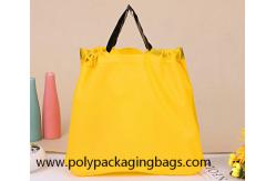 China Gravure Printing 0.07mm Thickness LDPE Plastic Drawstring Shoes Packaging Bags With Handle supplier