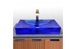 China Glazed Rectangular Bathroom Wash Basins Countertop Mounted supplier