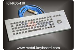 China Desktop Stainless steel Ruggedized Keyboard with Laser Trackball supplier