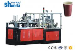 China Stable Double Wall Disposable Paper Cup Sleeve Machine With Gear Working supplier