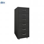 Steel Vertical File Cabinet 6 Drawer Steel Document Storage Under The Desk for sale
