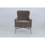 Lobby Luxury Solid Wood Lounge Chair Upholstered for sale