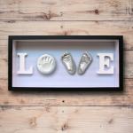 Baby Feet and Hands 3D Baby Casting Kit , Plaster Handprint Footprint Wooden Photo Frame for sale