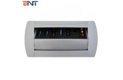 China Silver Desk Flip Up Power Data Jack Supply For Company Training Room supplier
