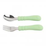 Baby Silicone Food Feeder Spoon and Fork Customized Silicone Products Heat Insulation for sale